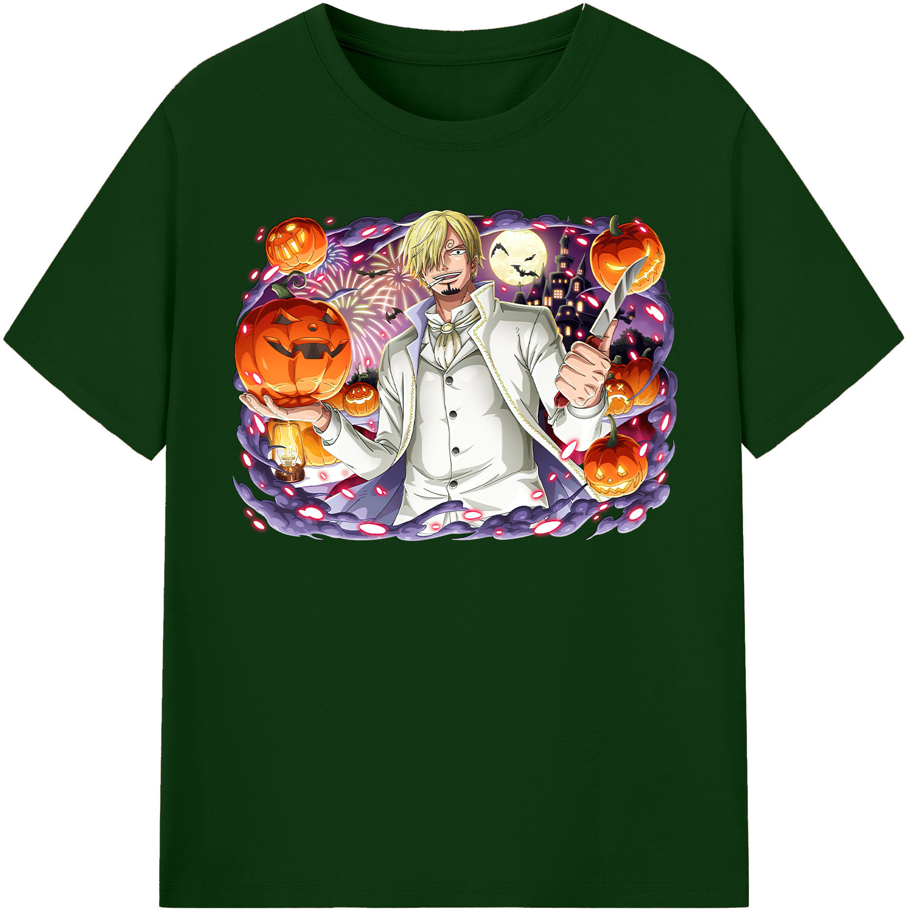 ワンピース サンジ ONE PIECE Sanji 綿100％半袖Tシャツ（フロントプリント）